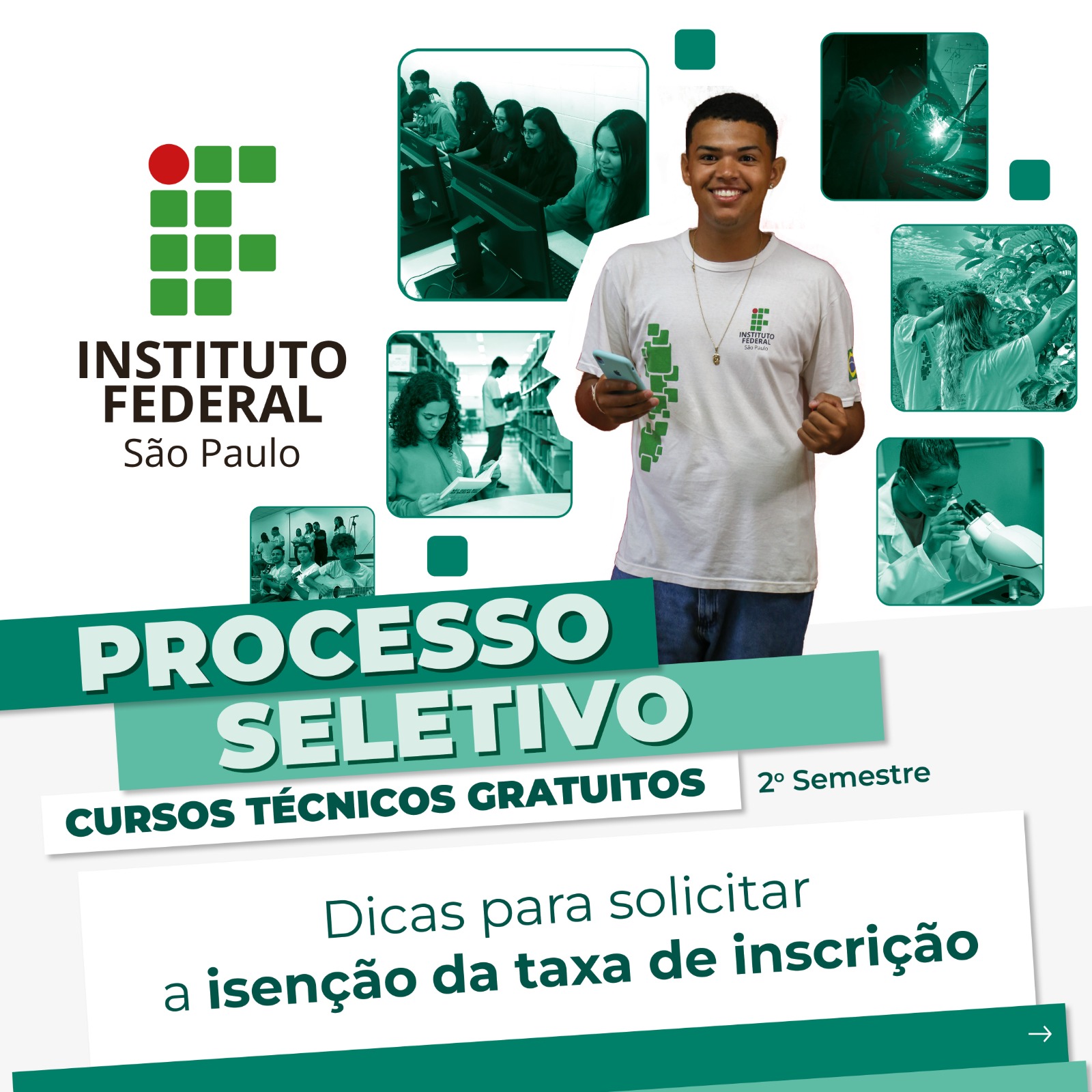📢 Inscrições abertas!!Processo Seletivo IFSP 2024 - Segundo semestre! 🎓