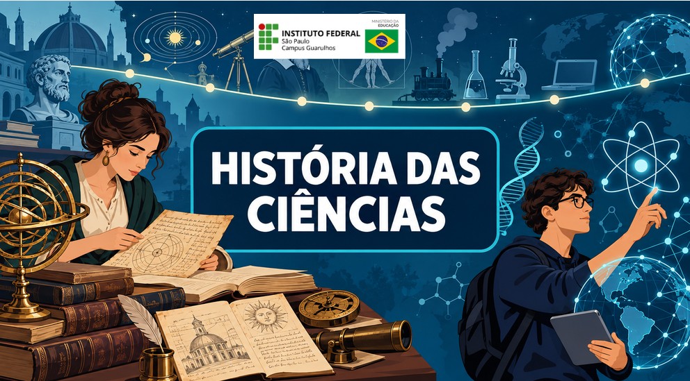 Curso de extensão gratuito: História das Ciências: um percurso pela trajetória do conhecimento, suas controvérsias e suas consequências