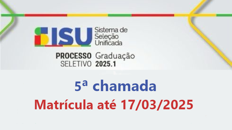5ª Chamada Convocação para Matrícula - SISU