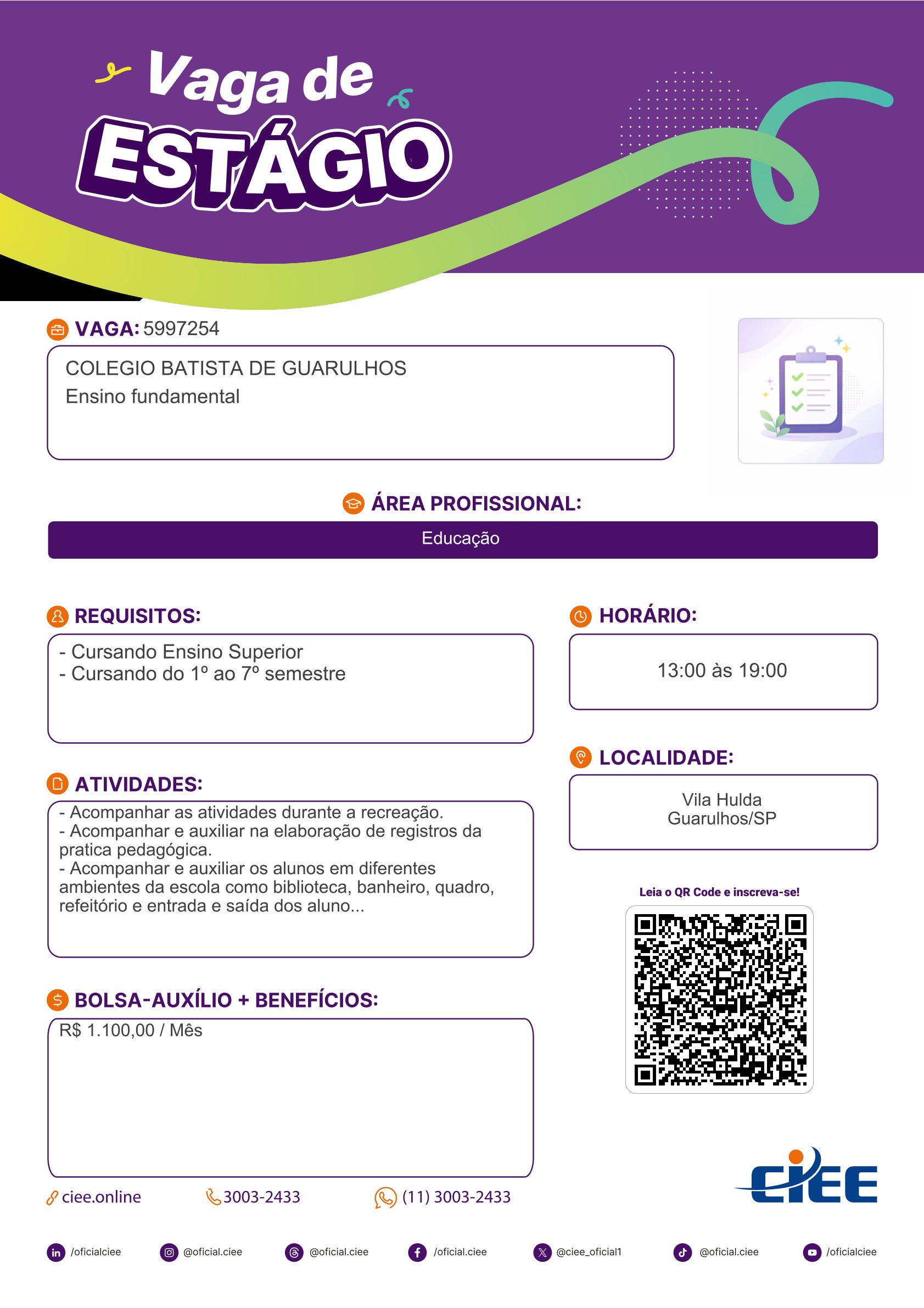 quero uma vaga 5997254